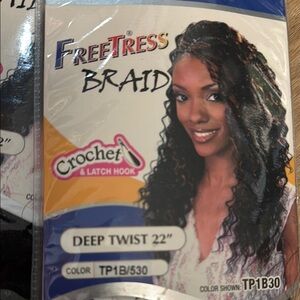 FreeTress Braid NIP BUNDLE OF 5 crochet DEEP TWIST 22” TP1B/530 & 613